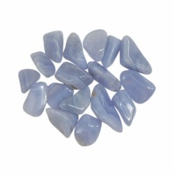 Pierres roulées Agate à dentelle Bleue