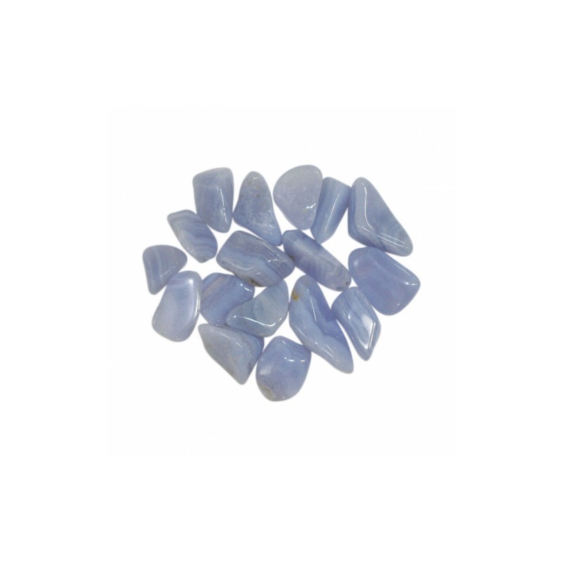 Pierres roulées Agate à dentelle Bleue