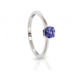 Anel Tansanita redondo