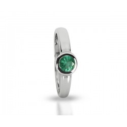 Anel Esmeralda redondo