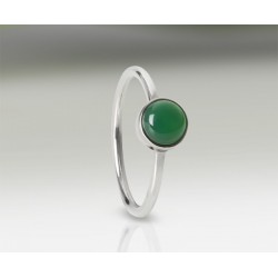 Bague Agate verte