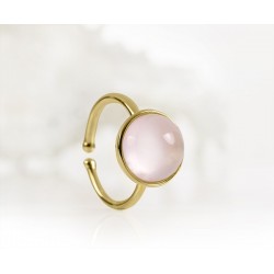 Anel Quartzo rosa