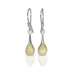 Boucle d'oreille Ambre jaune