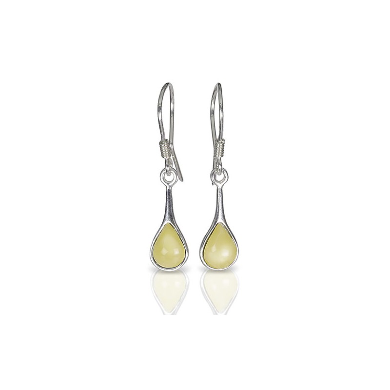 Brincos Âmbar amarela