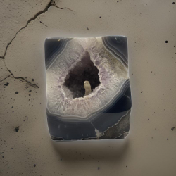 Ágata quadrada com calcita