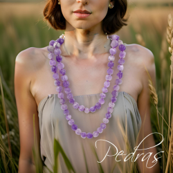 Sautoir Améthyste Lavande