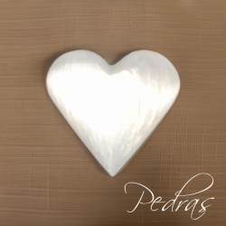 Coração de  Selenita 8cm