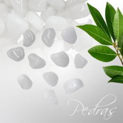Pedras roladas Quartzo leitoso