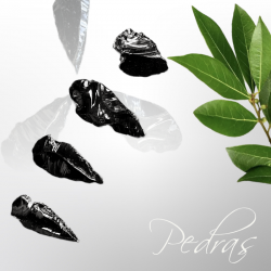 Obsidiana preta bruta