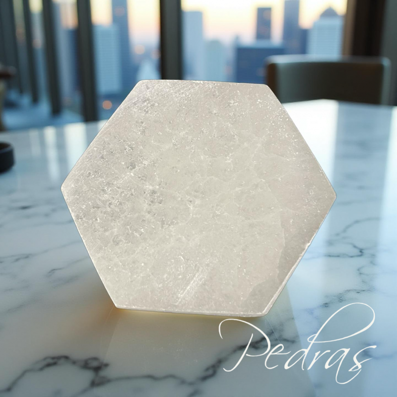 Plaque hexagonale de Sélénite