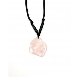 Pendentif Quartz Rose -...