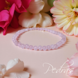Pulseira Quartzo Rosa 4mm
