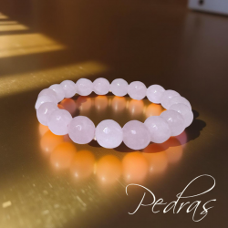 Bracelet Quartz Rose 10mm facetté