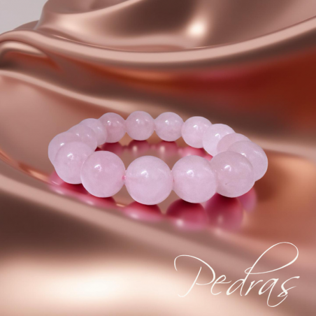 Pulseira Quartzo Rosa 10mm Pulseira Quartzo Rosa 10mm