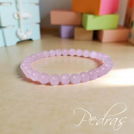 Pulseira infantil Quartzo rosa 6mm Pulseira infantil Quartzo rosa 6mm