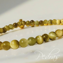 Bracelet enfant Oeil de Tigre doré 4mm