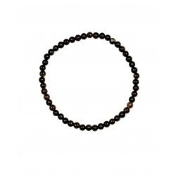 Bracelet Obsidienne dorée
