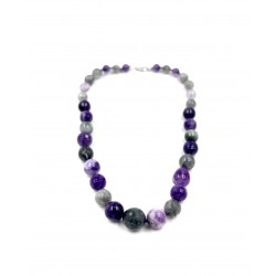 Collier Améthyste, Quartz...