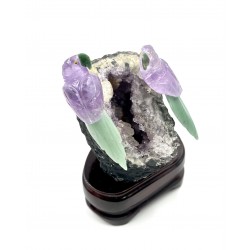 Couple d'oiseaux améthyste