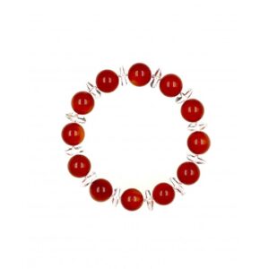 Pulseira Cornalina e Cristal de Rocha