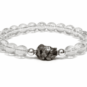 Pulseira Cristal de Rocha e Meteorito