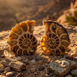 Par de Amonitas 5x4cm