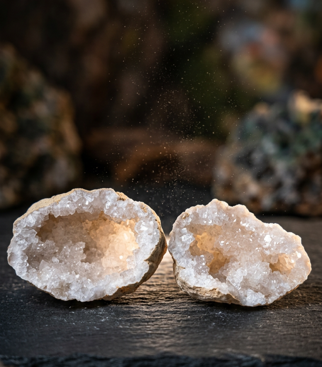 Par de Geodo de Quartzo