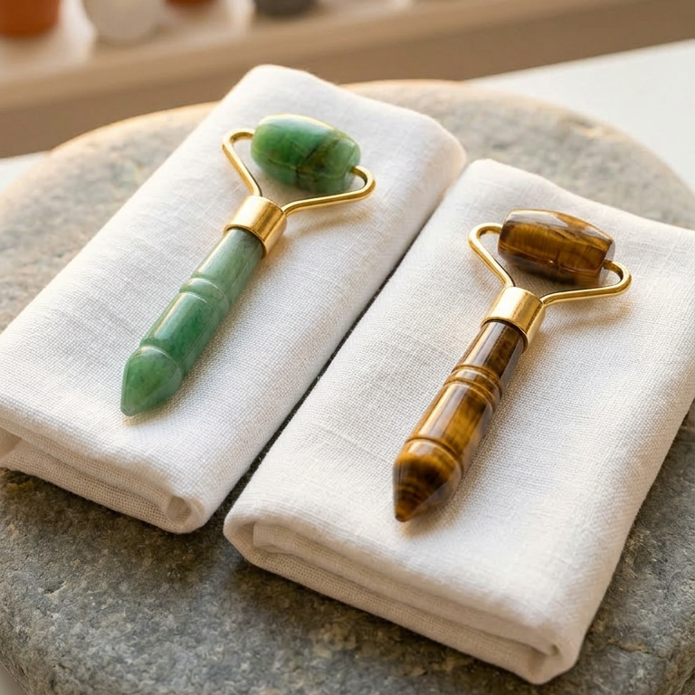 DUO MINI ROLO MASSAGEM DE AVENTURINA - AI