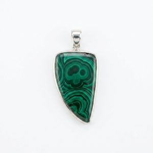 Pendente de Malaquita Natural em Prata 925