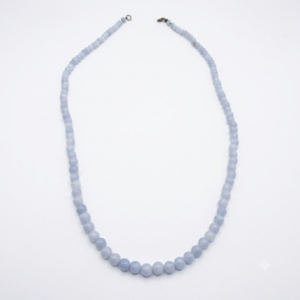 Colar de Calcedônia Azul Natural 6mm