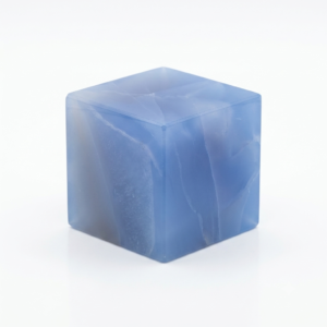 Cubo de Calcedônia Azul Natural Polido